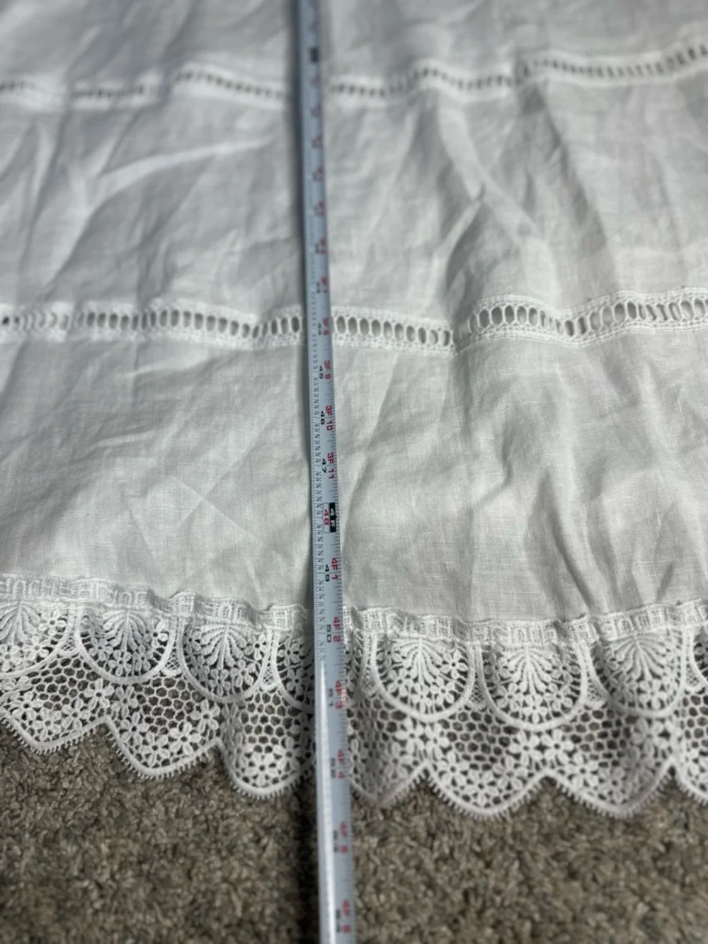SOFT SURROUNDINGS Araminta White Linen Lace Boho Maxi Dress 10 cottagecore - Picture 12 of 14